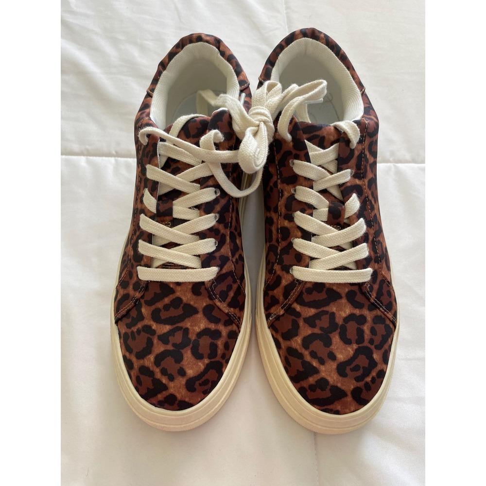 Jessica Simpson Caitrona Leopard Print Platform Sneakers Shoes Size 8. Boho